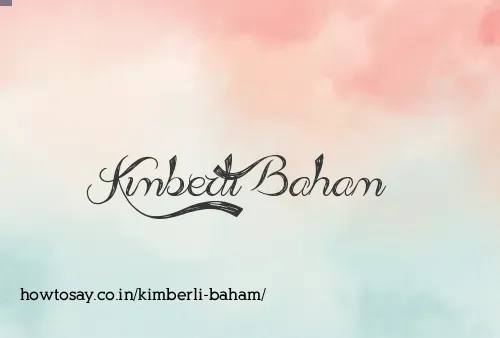 Kimberli Baham