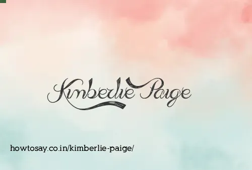 Kimberlie Paige