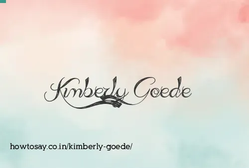 Kimberly Goede