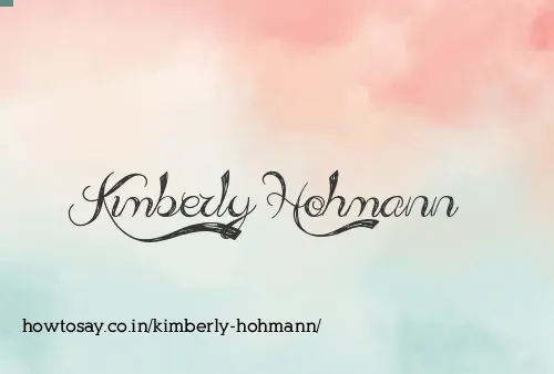 Kimberly Hohmann