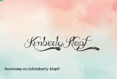 Kimberly Klopf