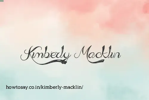 Kimberly Macklin
