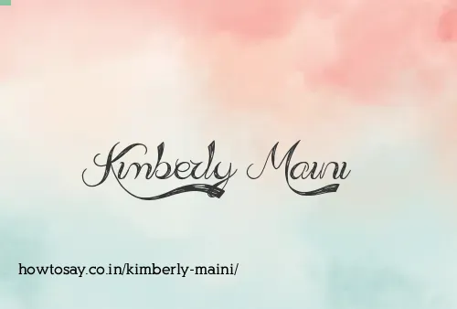 Kimberly Maini