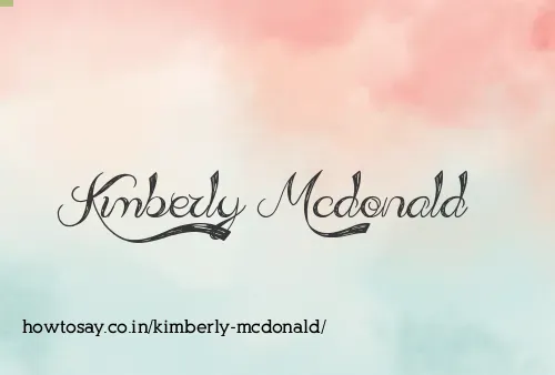 Kimberly Mcdonald
