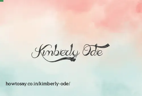 Kimberly Ode