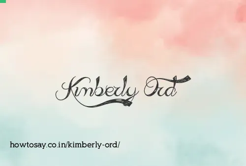 Kimberly Ord