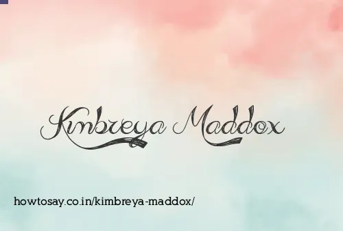 Kimbreya Maddox