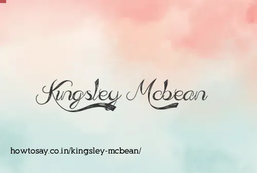 Kingsley Mcbean