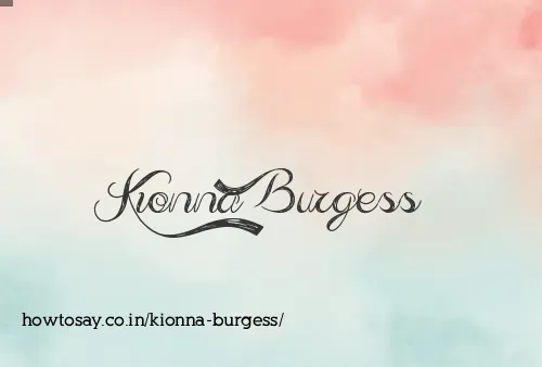 Kionna Burgess