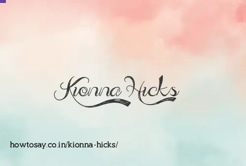 Kionna Hicks