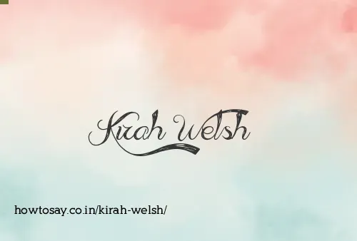 Kirah Welsh