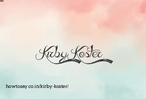 Kirby Koster