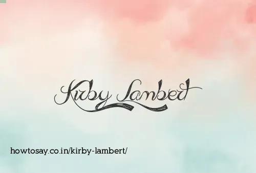 Kirby Lambert