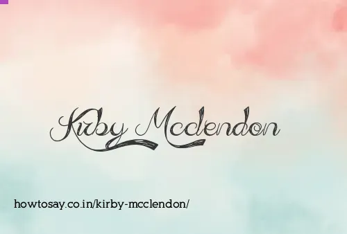 Kirby Mcclendon