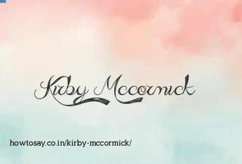 Kirby Mccormick