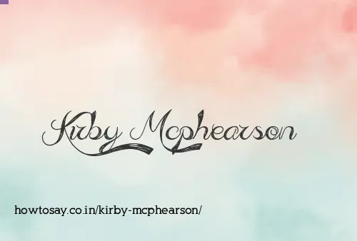 Kirby Mcphearson