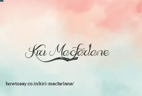 Kiri Macfarlane