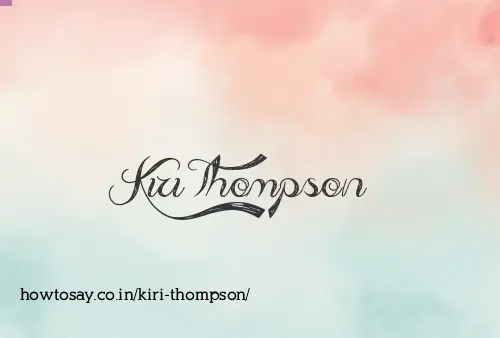 Kiri Thompson