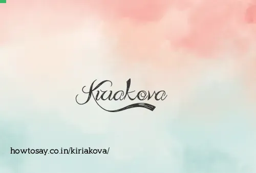 Kiriakova