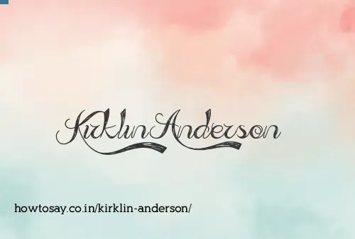 Kirklin Anderson
