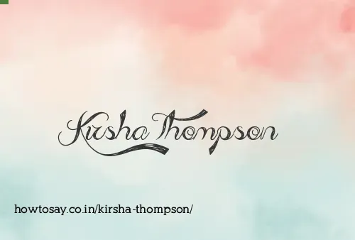 Kirsha Thompson