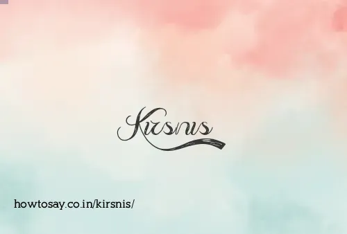 Kirsnis