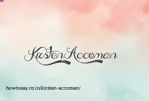 Kirsten Accoman