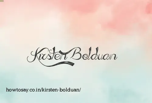 Kirsten Bolduan