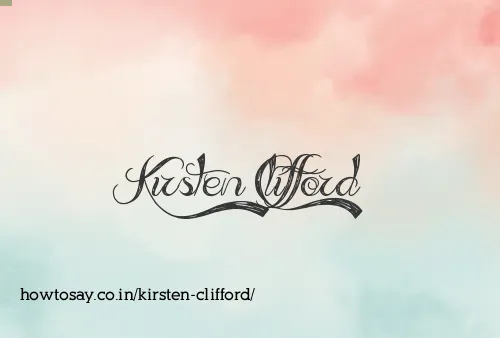 Kirsten Clifford