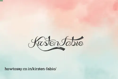 Kirsten Fabio