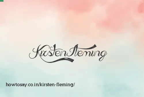 Kirsten Fleming