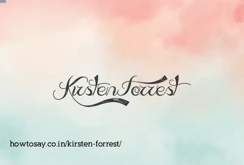 Kirsten Forrest