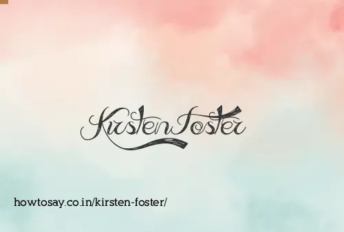 Kirsten Foster