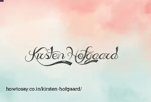 Kirsten Hofgaard