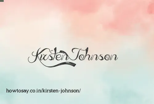 Kirsten Johnson