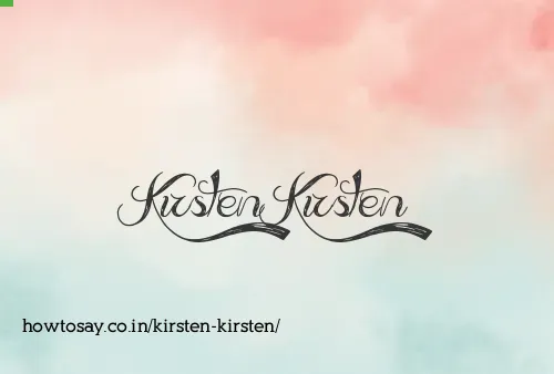 Kirsten Kirsten
