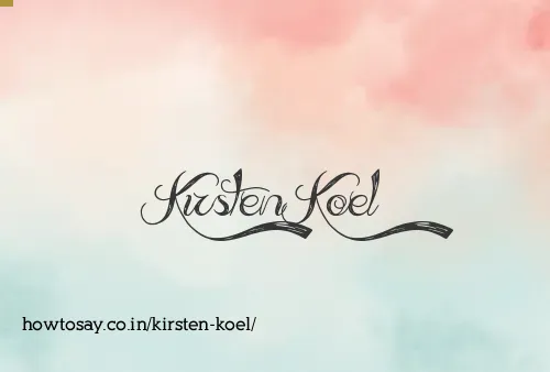 Kirsten Koel