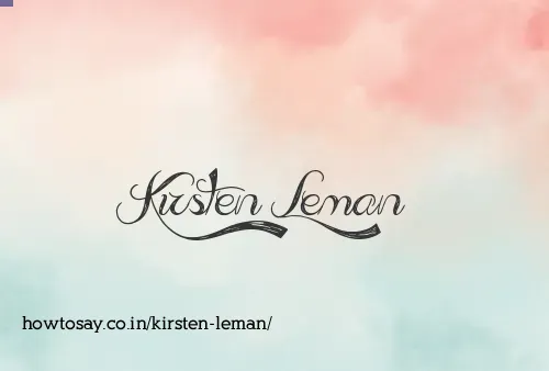 Kirsten Leman