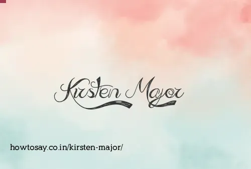 Kirsten Major