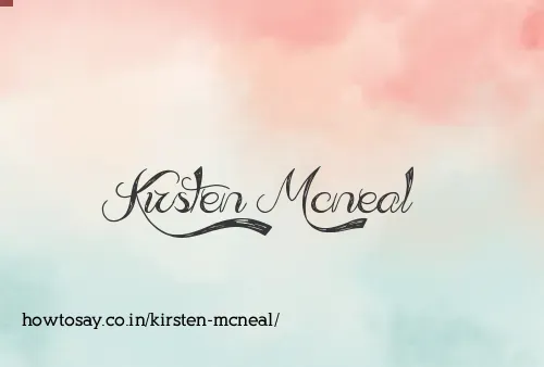 Kirsten Mcneal
