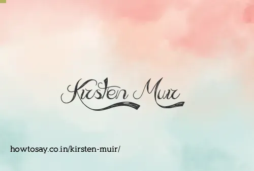 Kirsten Muir