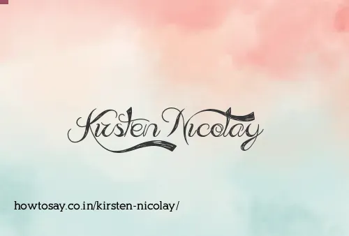 Kirsten Nicolay