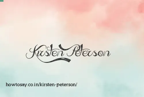 Kirsten Peterson
