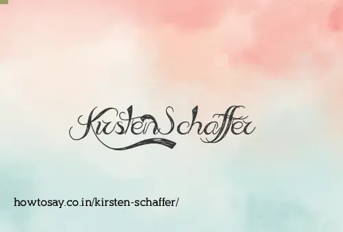 Kirsten Schaffer