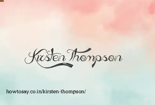 Kirsten Thompson