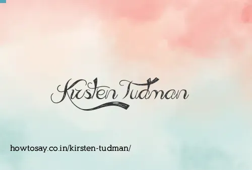 Kirsten Tudman