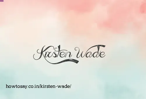 Kirsten Wade