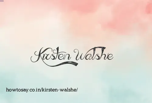 Kirsten Walshe