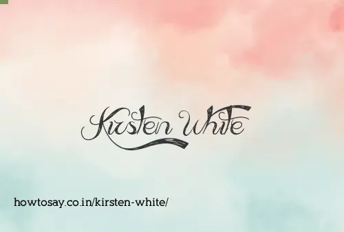 Kirsten White