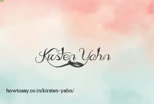 Kirsten Yahn